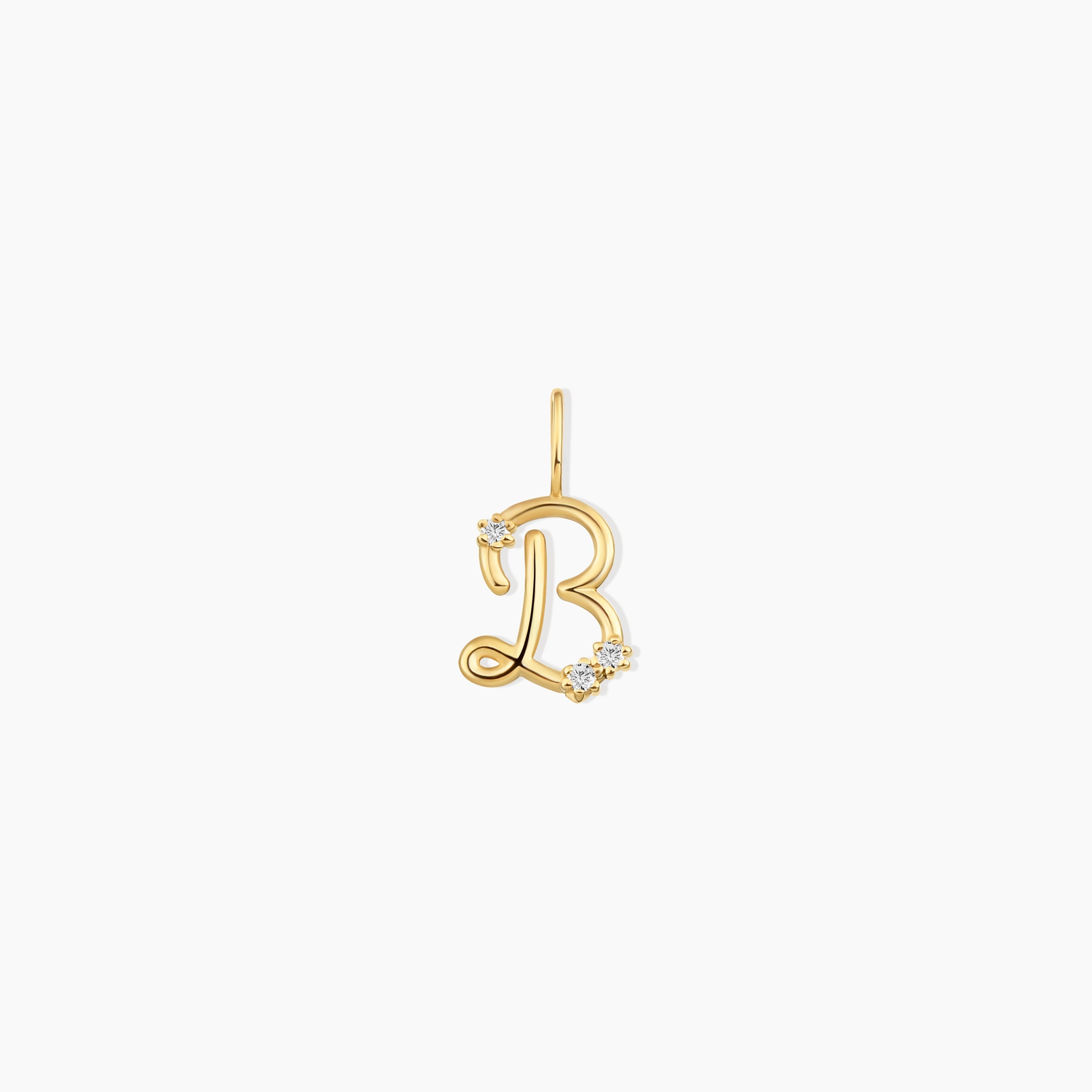 Dainty Diamond Letter Charm