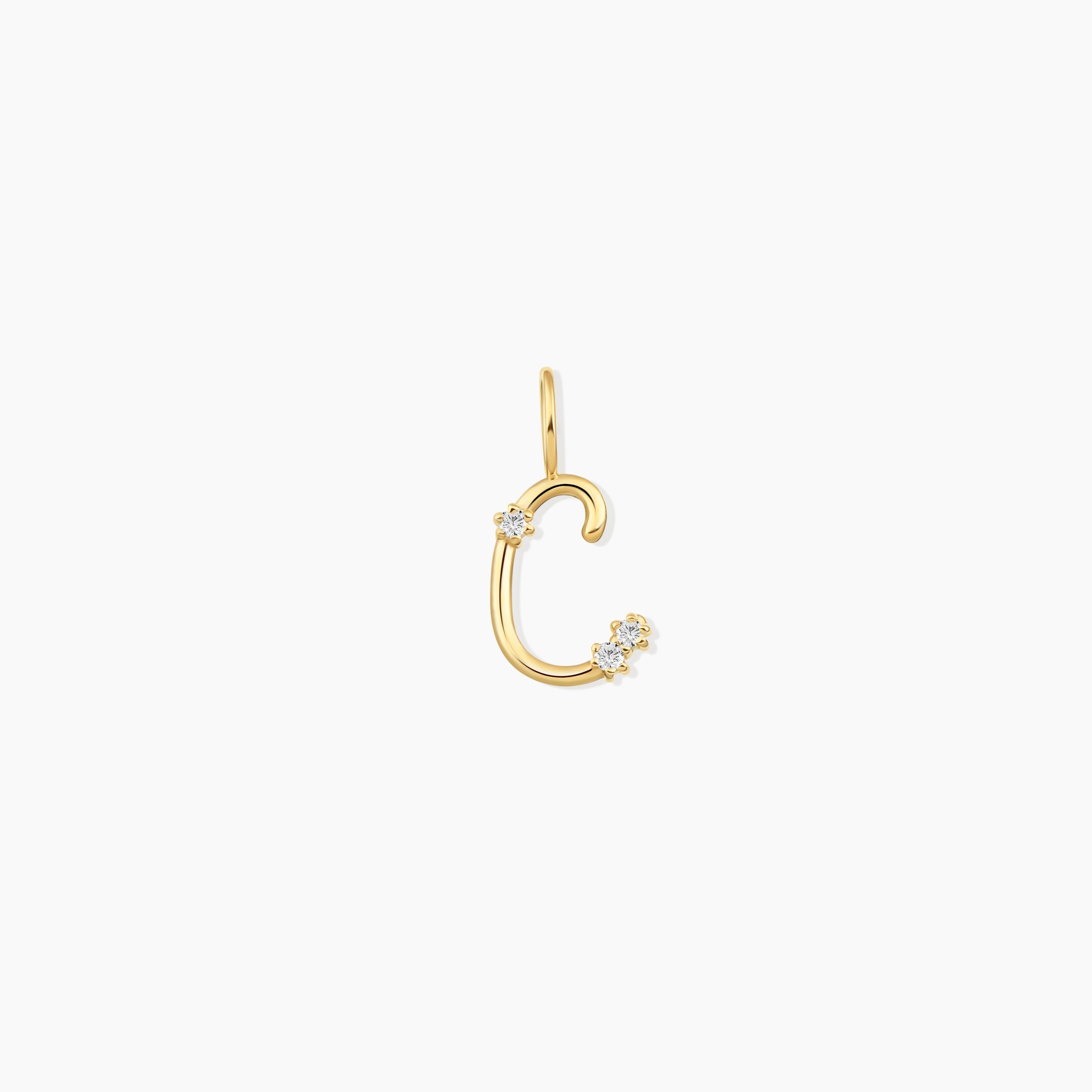 Dainty Diamond Letter Charm