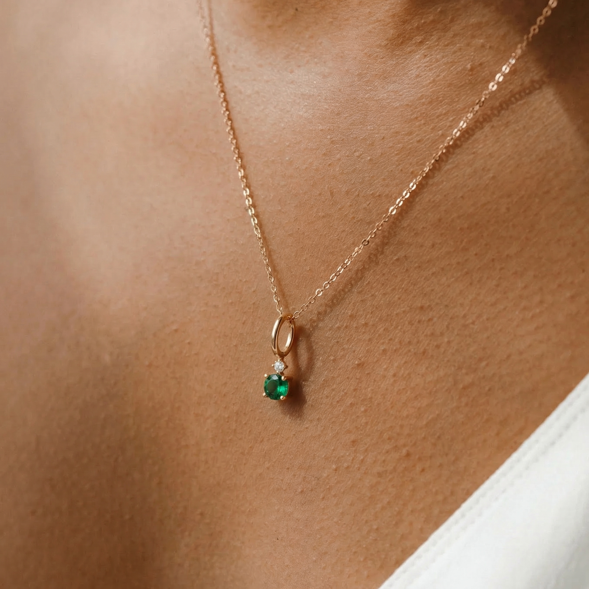 Diamond Birthstone Charm Pendant