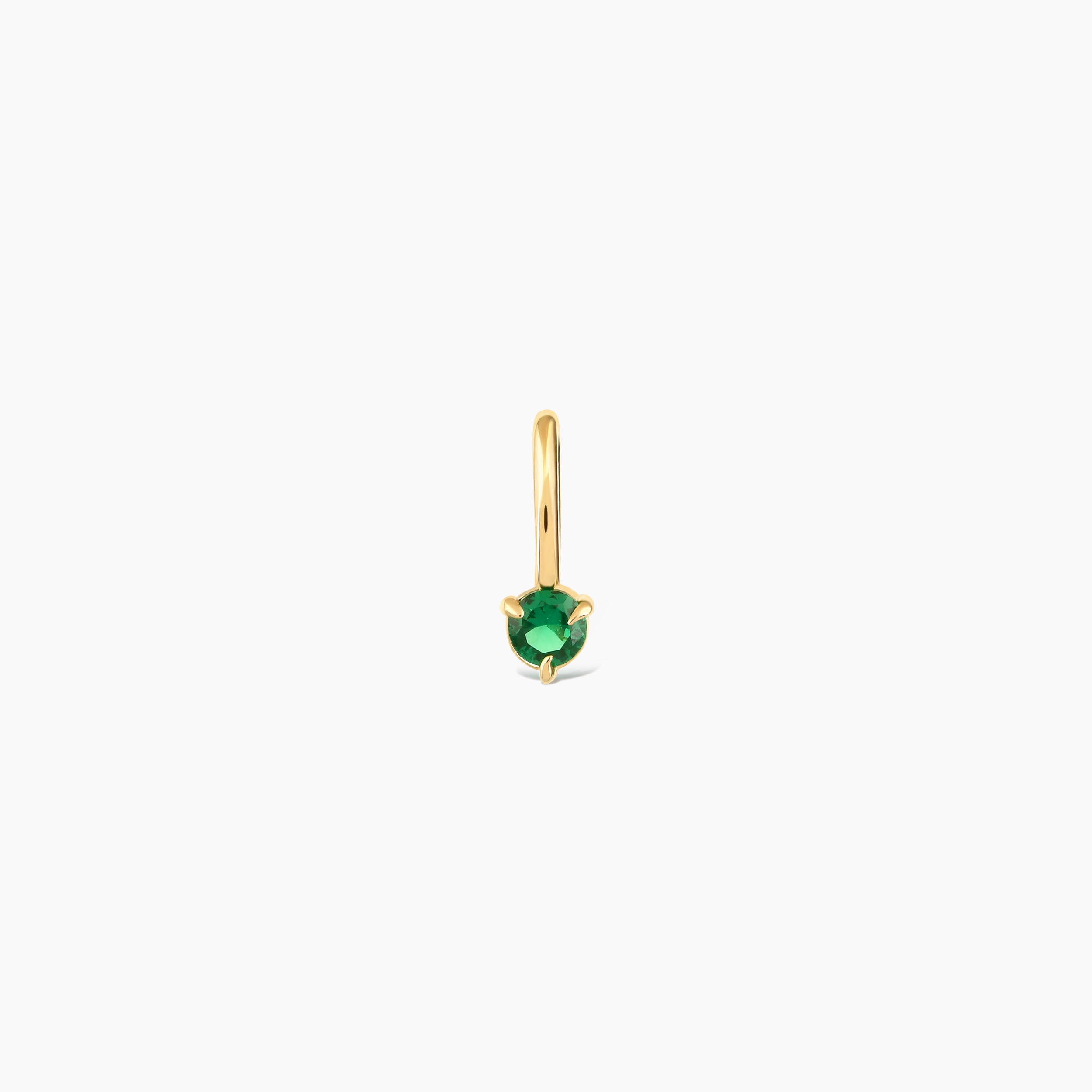 Dainty Round Birthstone Charm Pendant