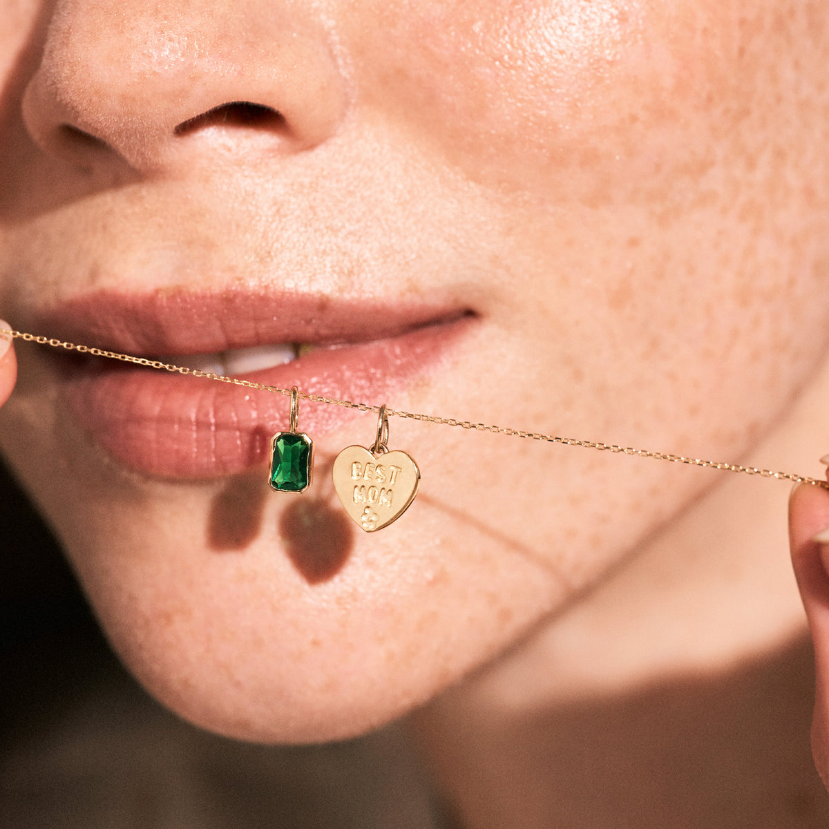 Dainty Custom Birthstone Charm Pendant