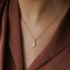 Diamond Initial Charm Pendant - Personalized Letter Charm