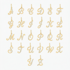 Diamond Initial Charm Pendant - Personalized Letter Charm