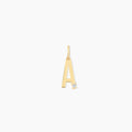 Dainty Block Initial Letter Charm Pendant