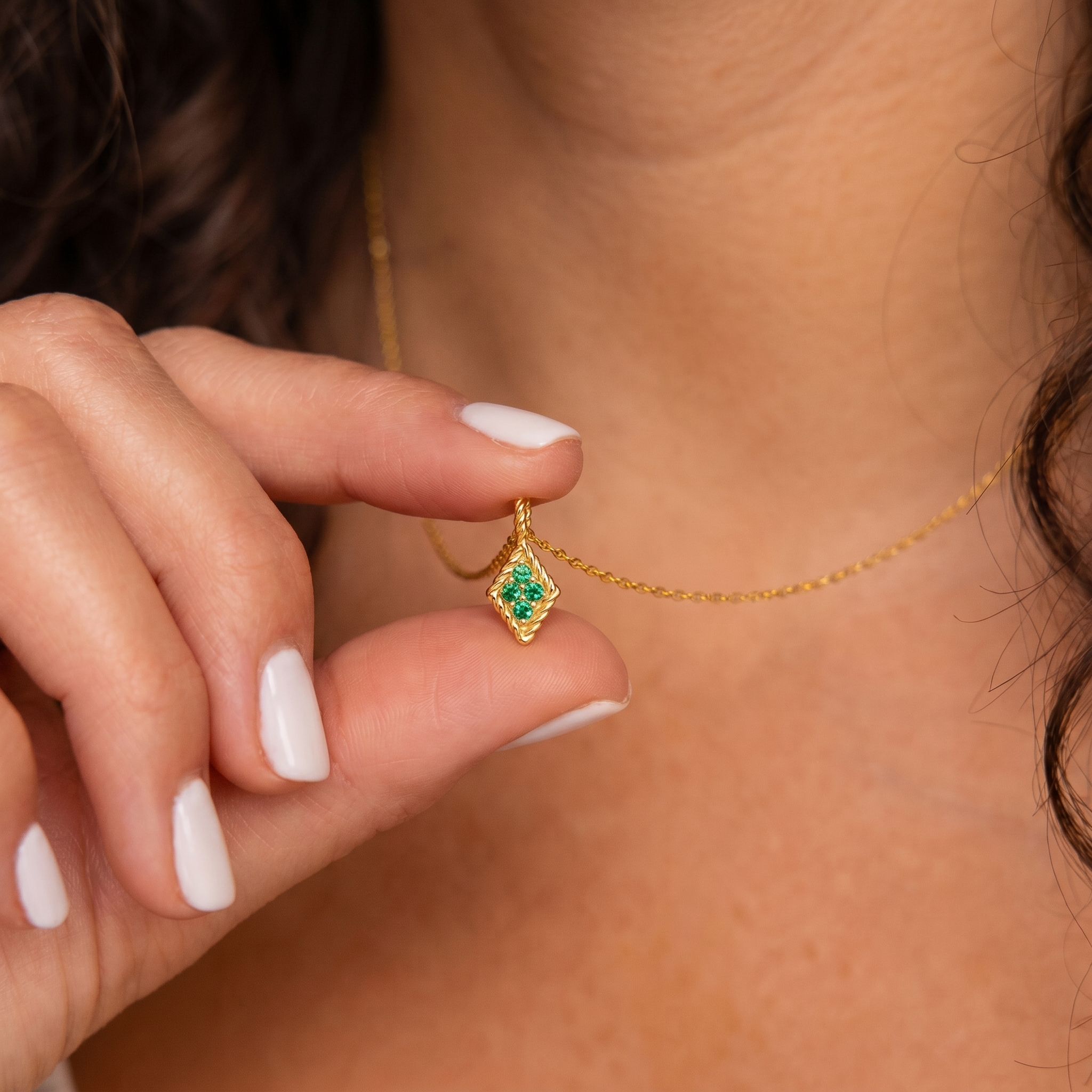 Dainty Birthstone Charm Pendant