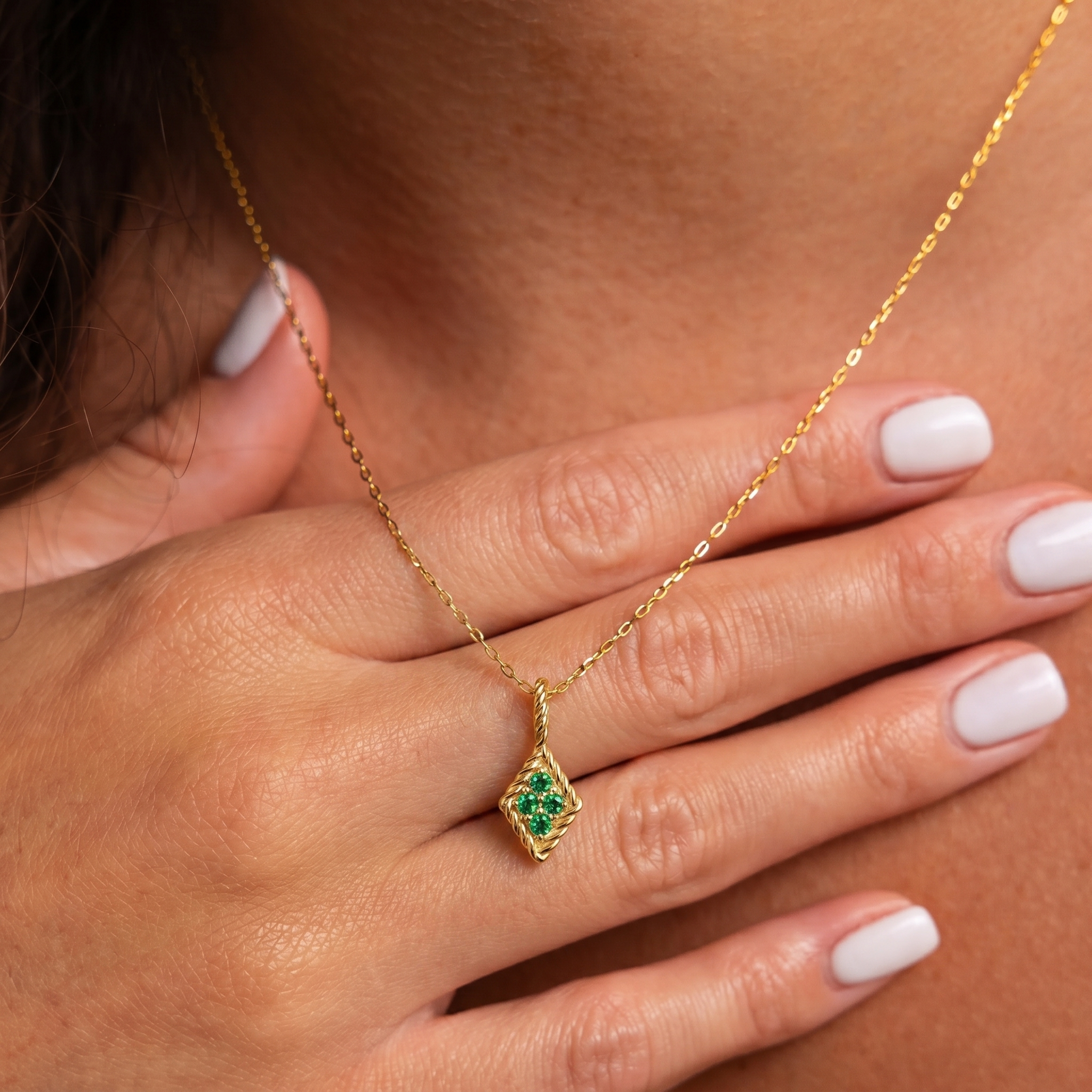 Dainty Birthstone Charm Pendant