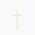 Slim Bar Cross Religious Necklace