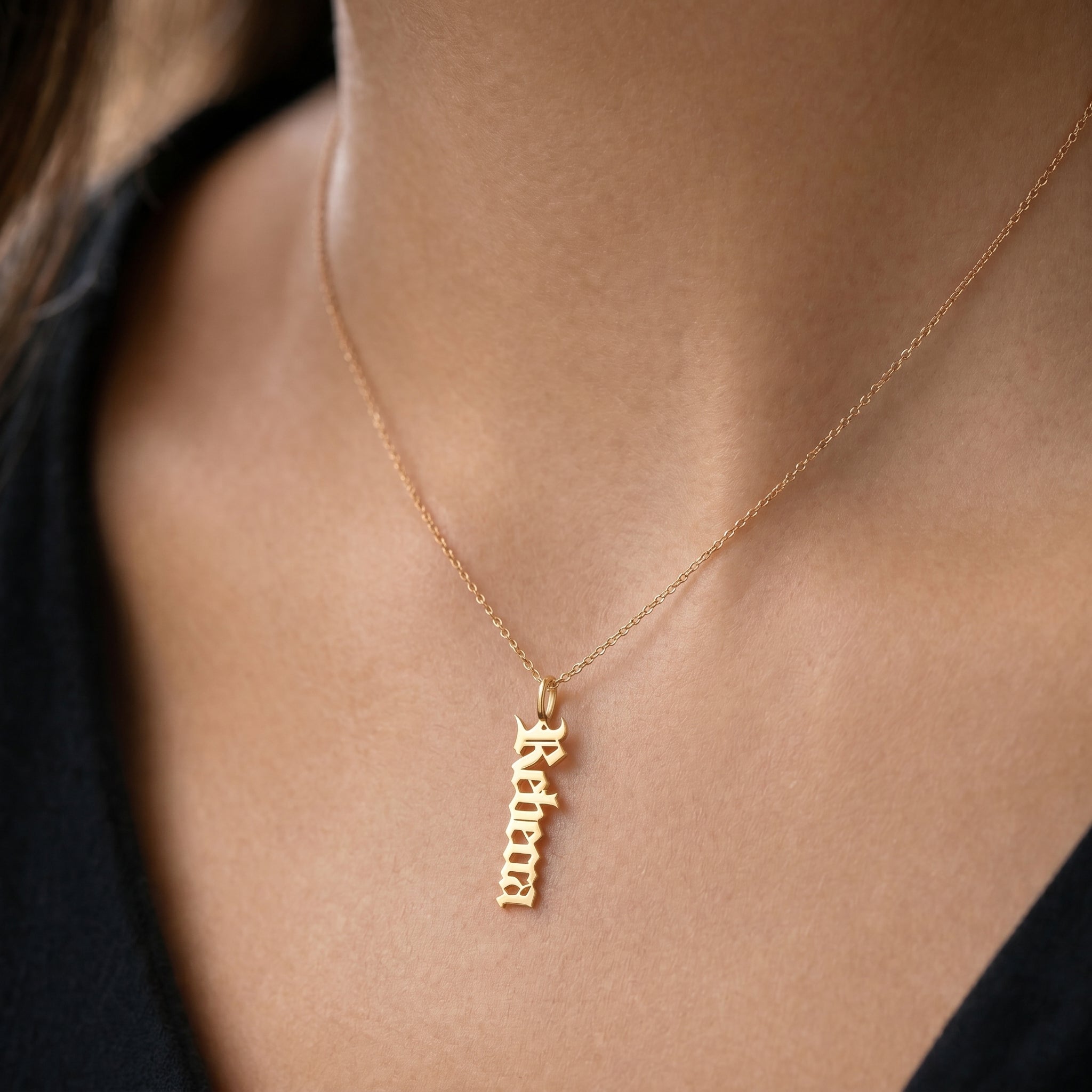 Personaliz Old English Name Charm
