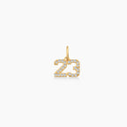 Diamond Number Charm Pendant