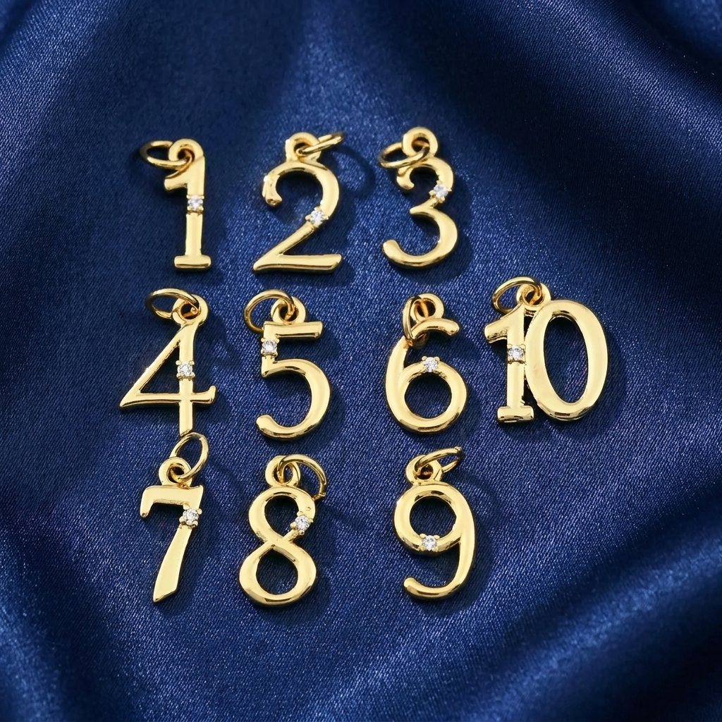 Diamond Number Charm