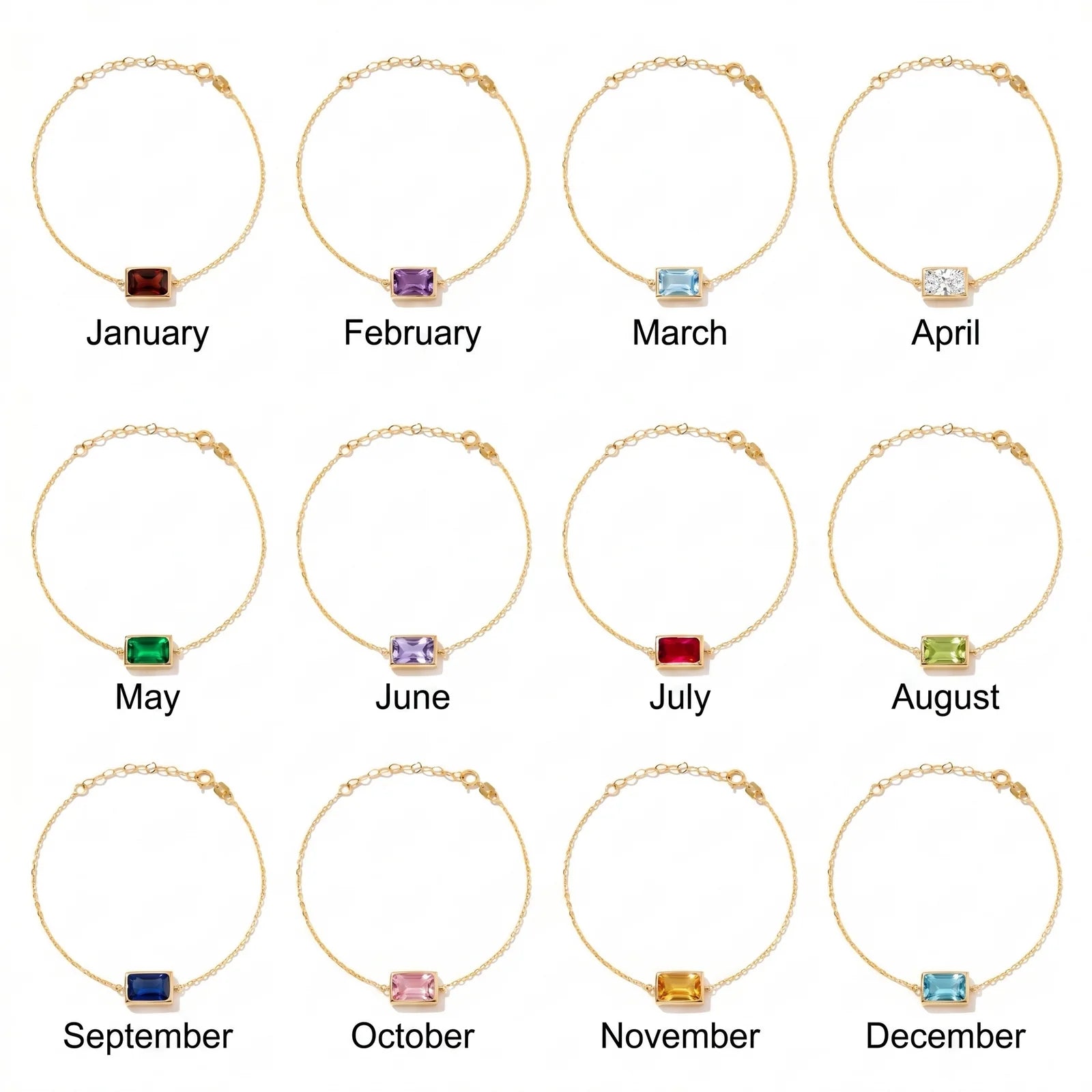 Personalized Girl Birthstone Charm