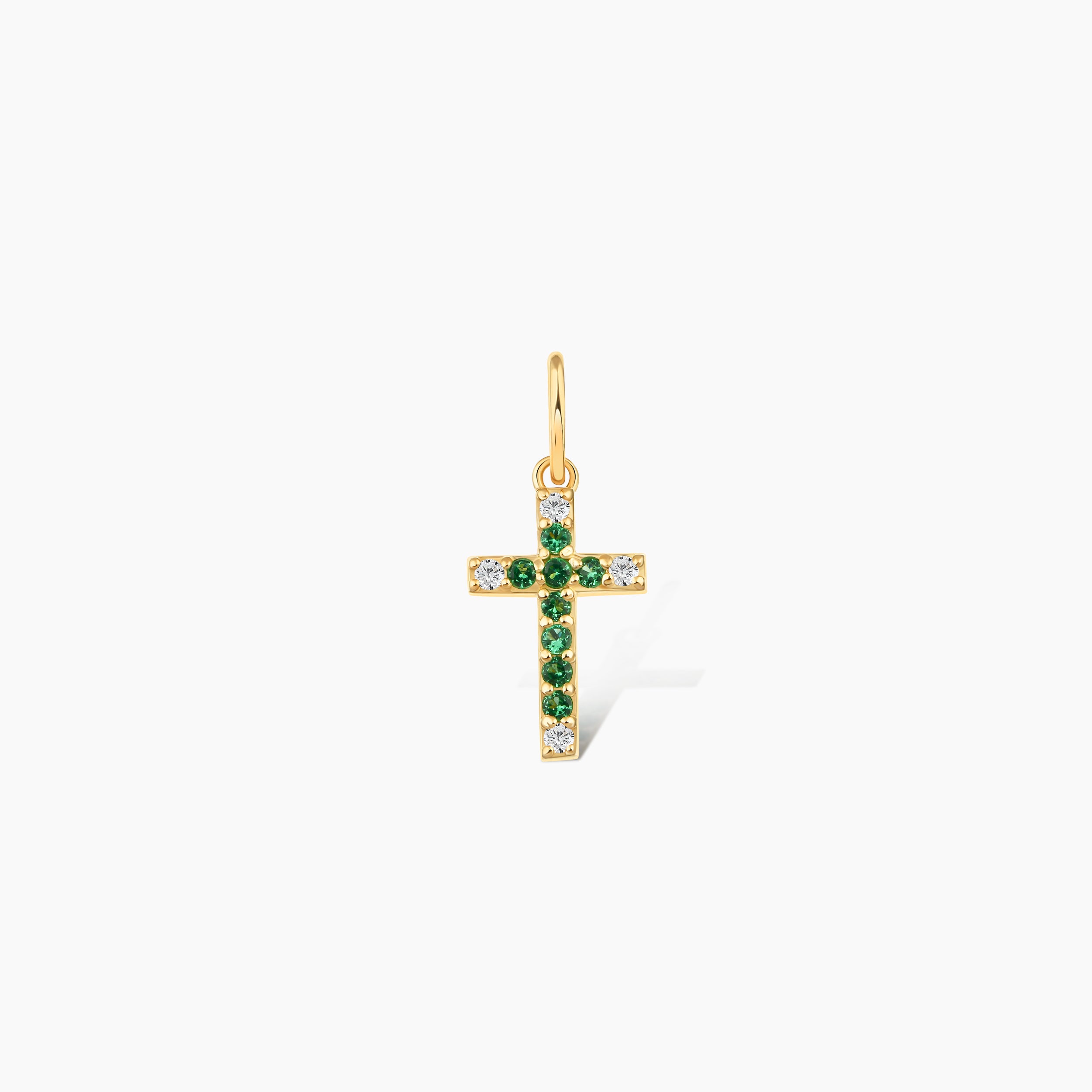 Birthstone Diamond Cross Charm