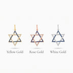 Diamond Star of David Charm