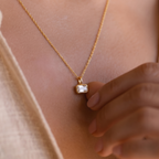 Dainty Emerald Cut Birthstone Charm