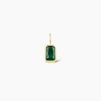 Emerald Cut Birthstone Pendant Charm