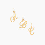 Personalized Script Initial Letter Charm, A to Z