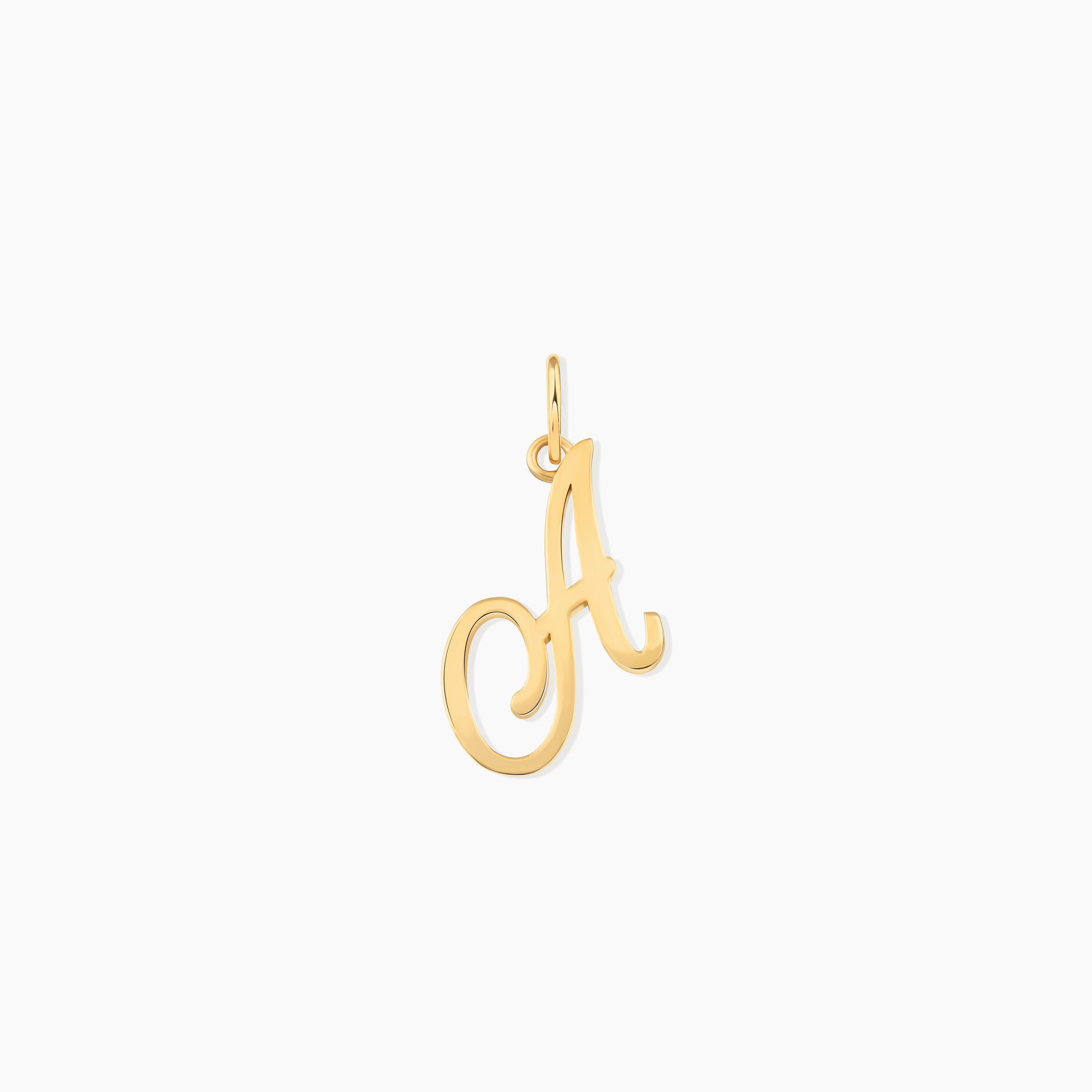 Personalized Script Initial Letter Charm, A to Z
