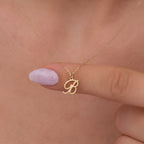 Personalized Script Initial Letter Charm, A to Z