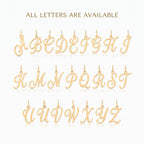 Personalized Script Initial Letter Charm, A to Z