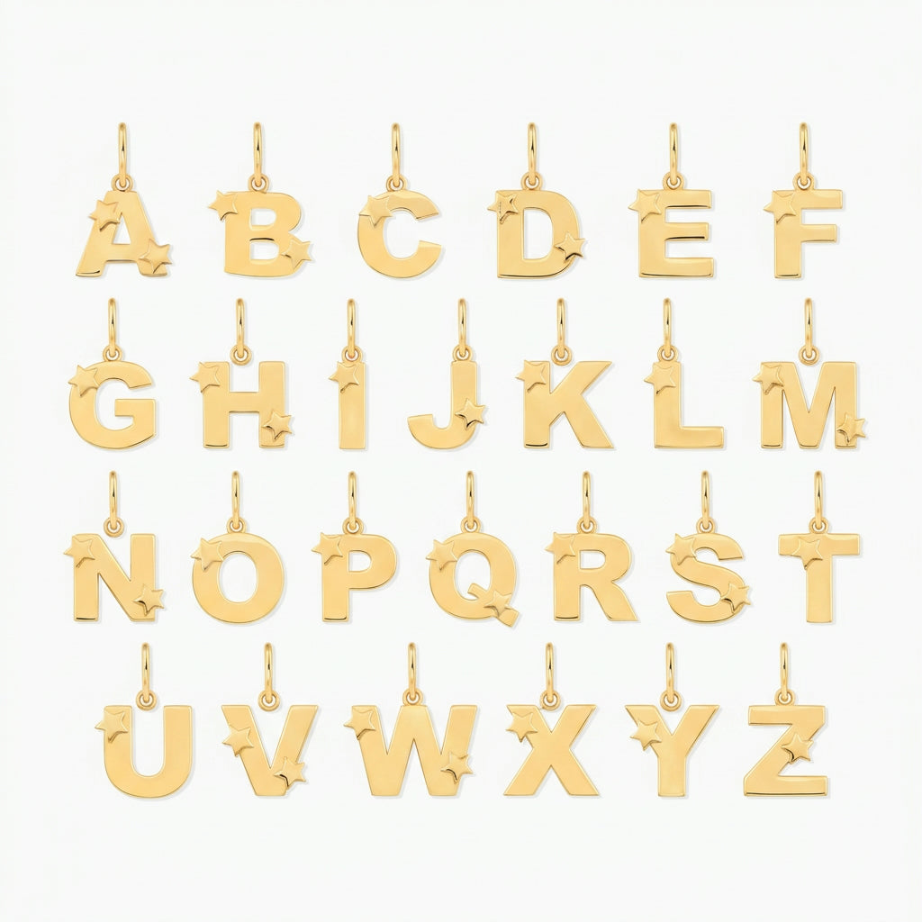 Star Initial Letter Charm