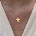 Solid Gold Cross Charm