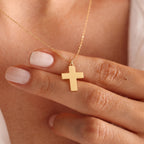 Solid Gold Cross Charm