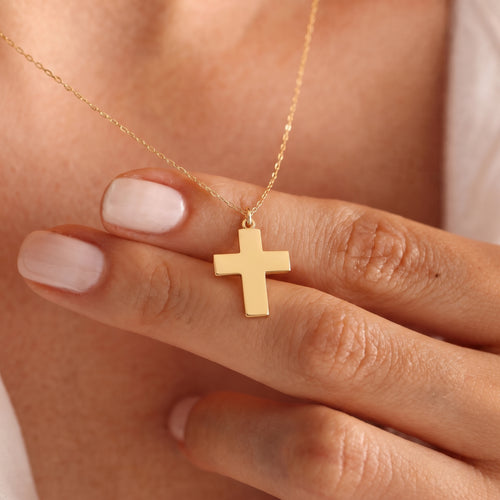 Solid Gold Cross Charm