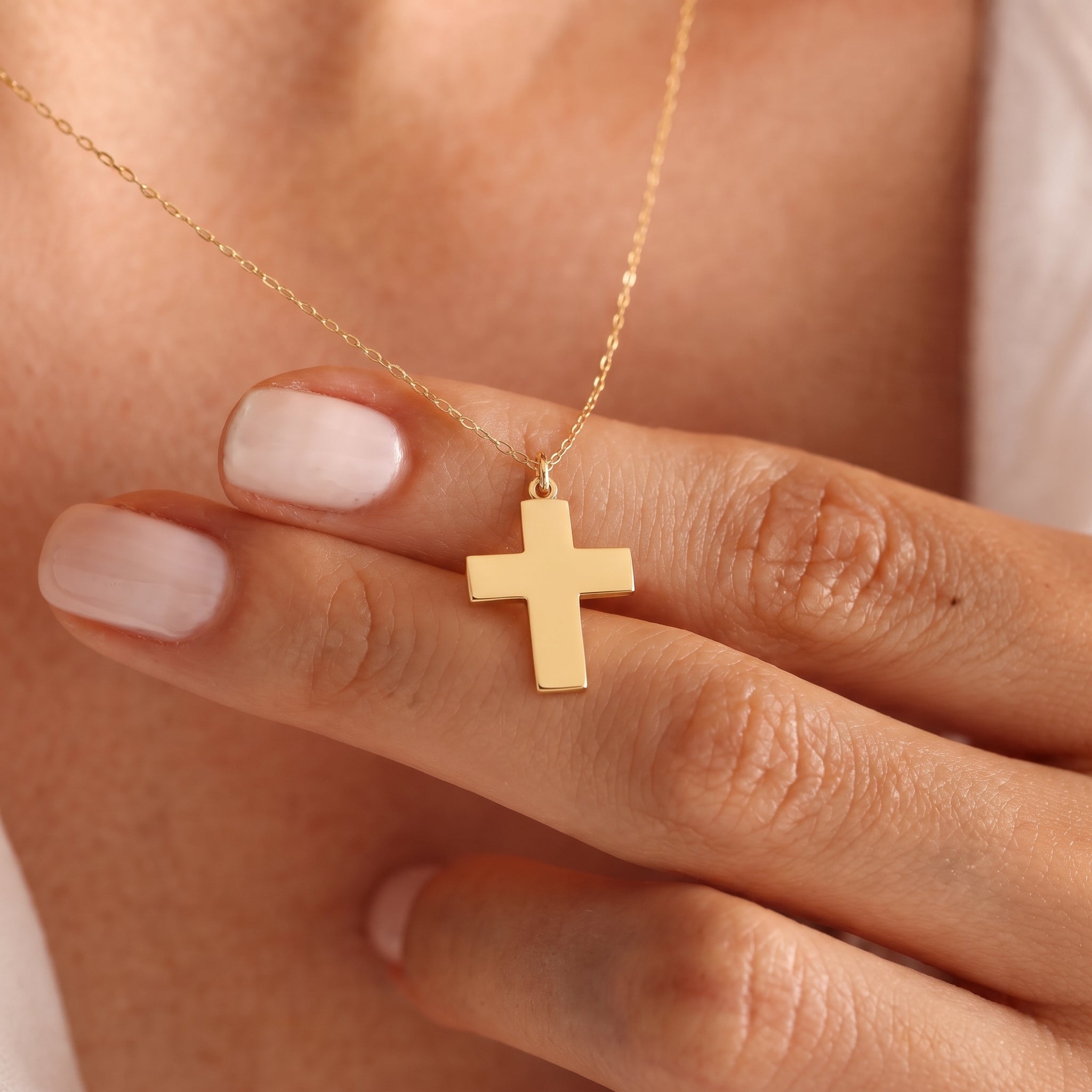 Solid Gold Cross Charm