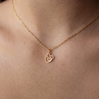 Interlocking Pave Heart Pendant