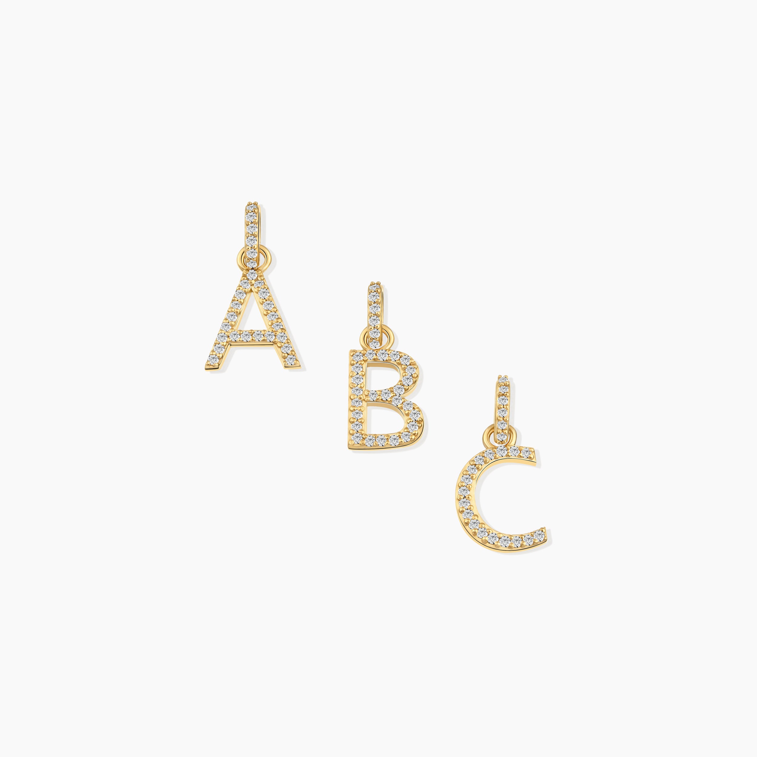 Diamond Initial Letter Charm