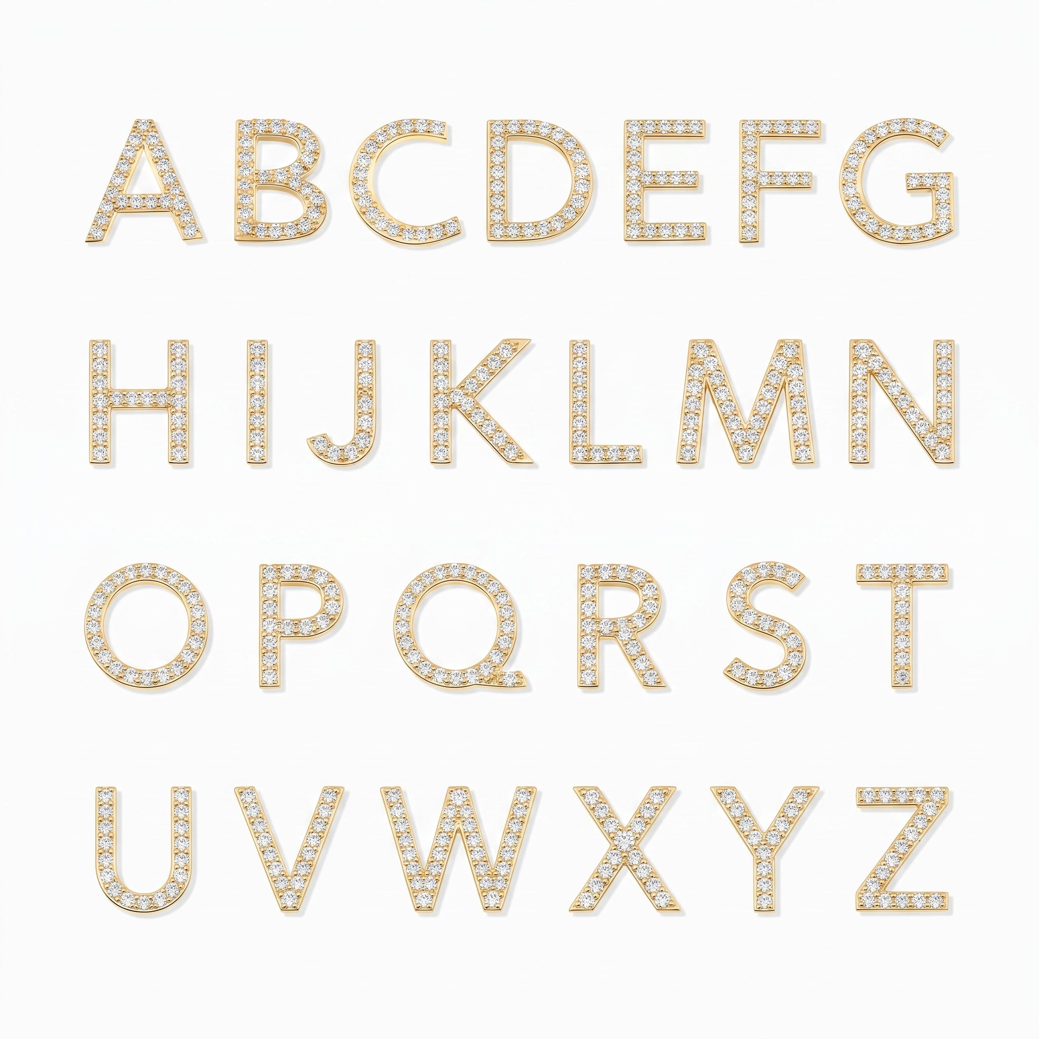Diamond Initial Letter Charm