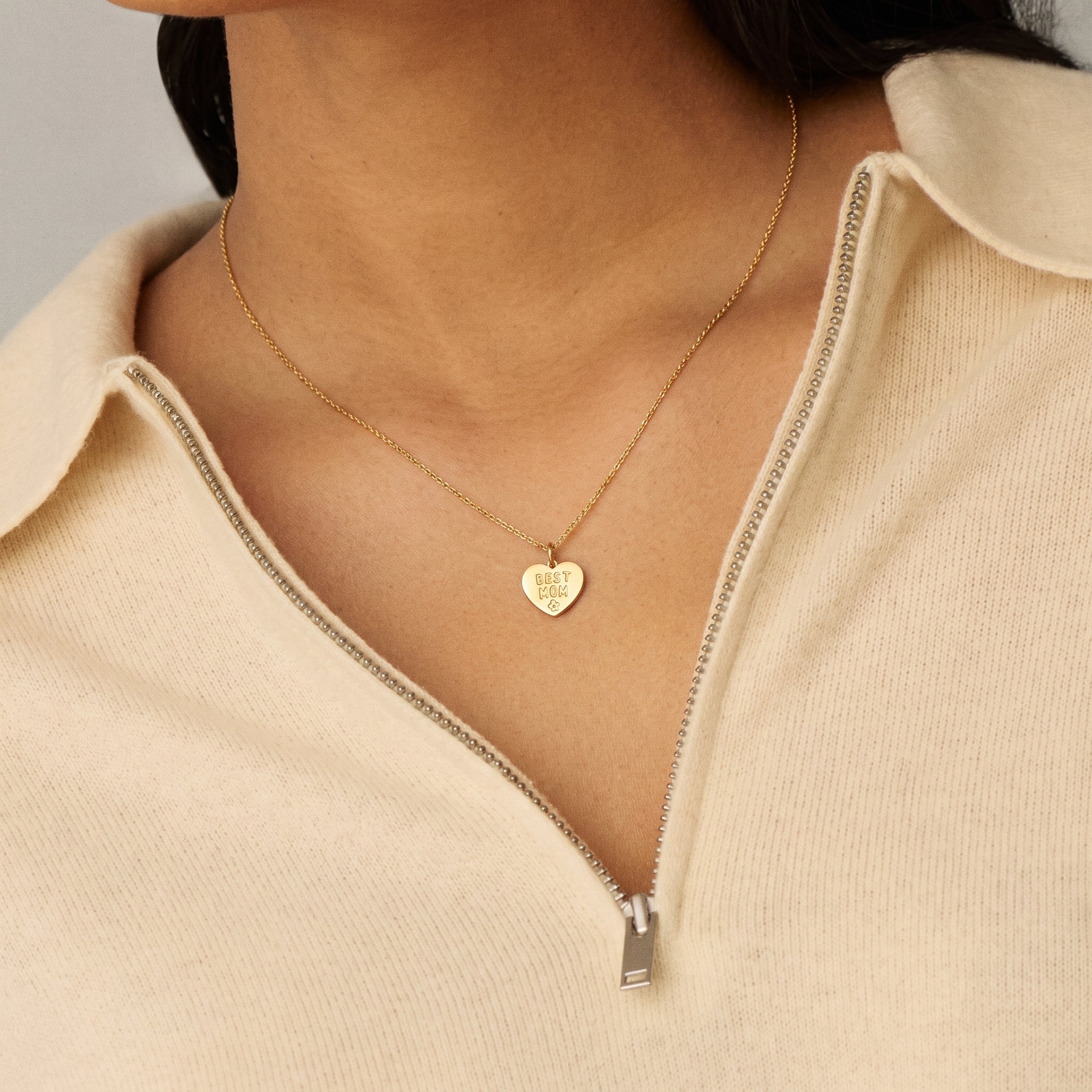 Best Mom Heart Charm