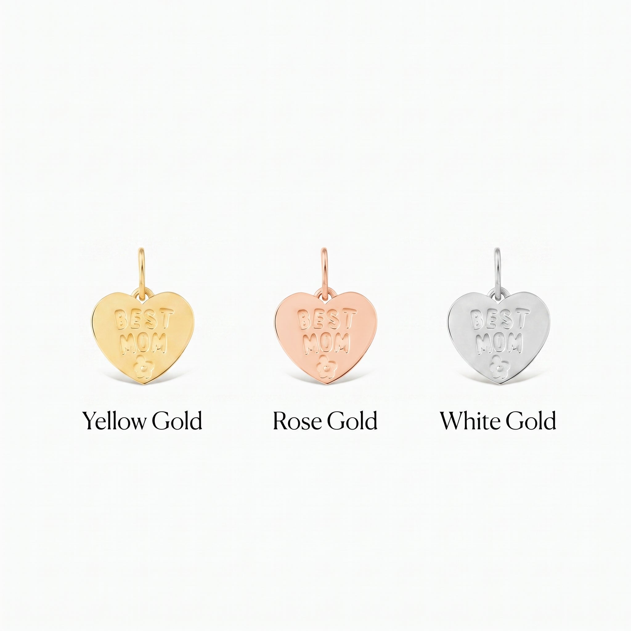 Best Mom Heart Charm