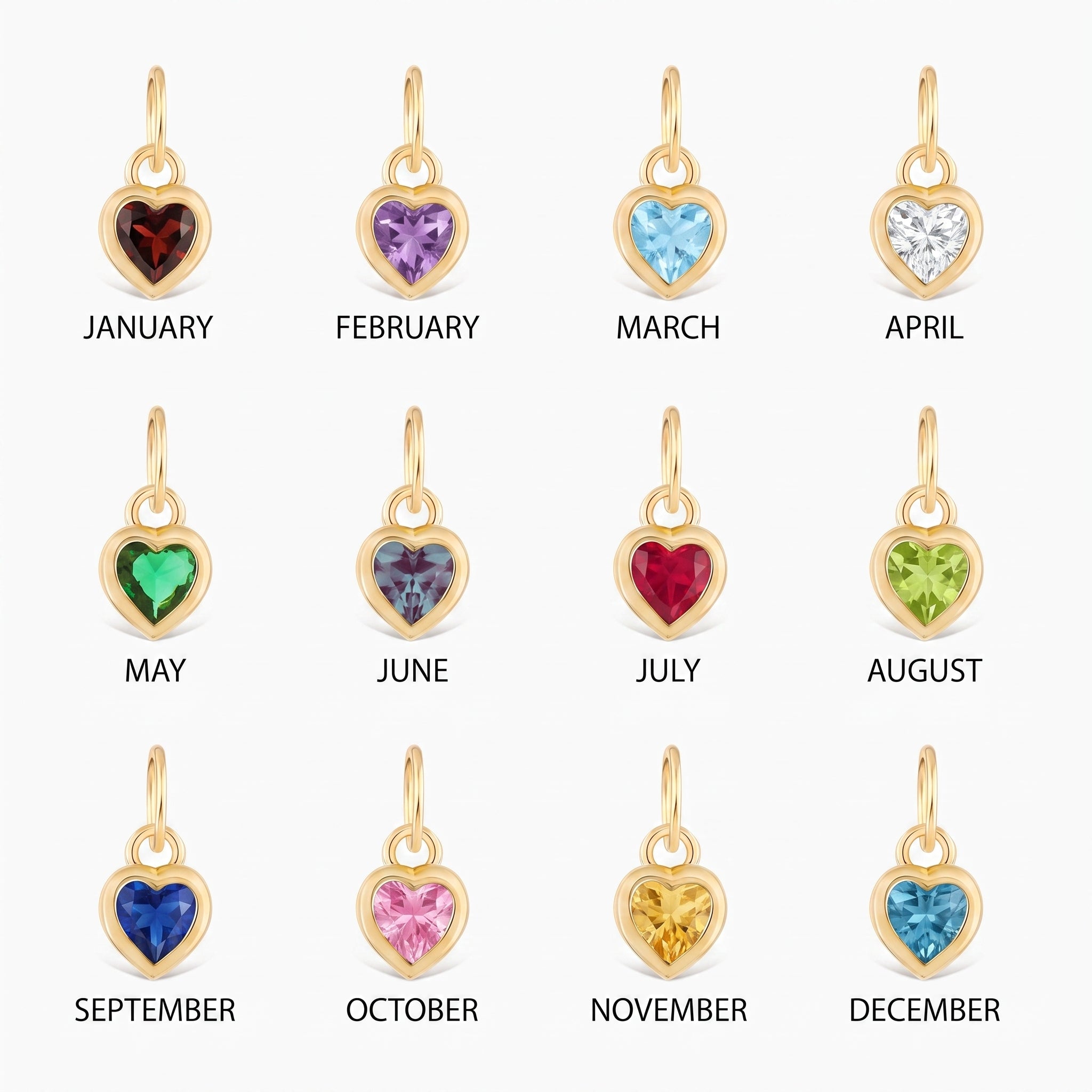 Heart Birthstone Pendant