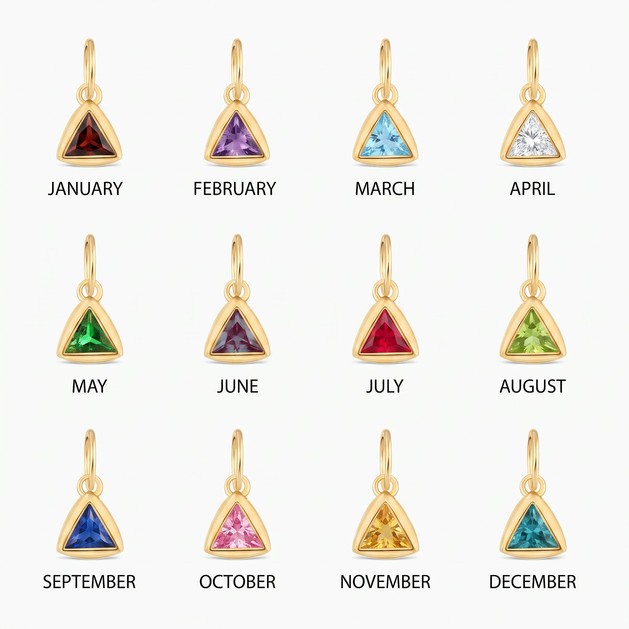 Triangle Birthstone Pendant