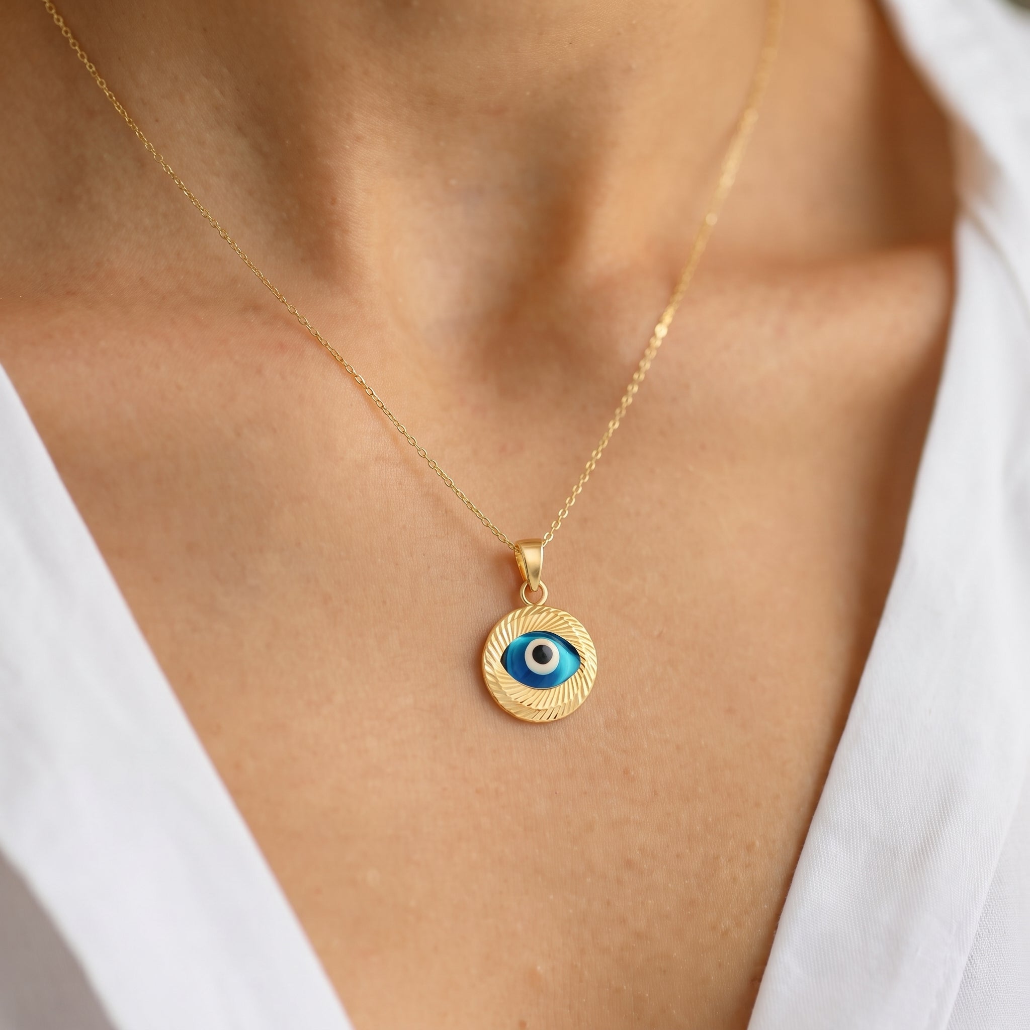 Evil Eye Medallion Pendant