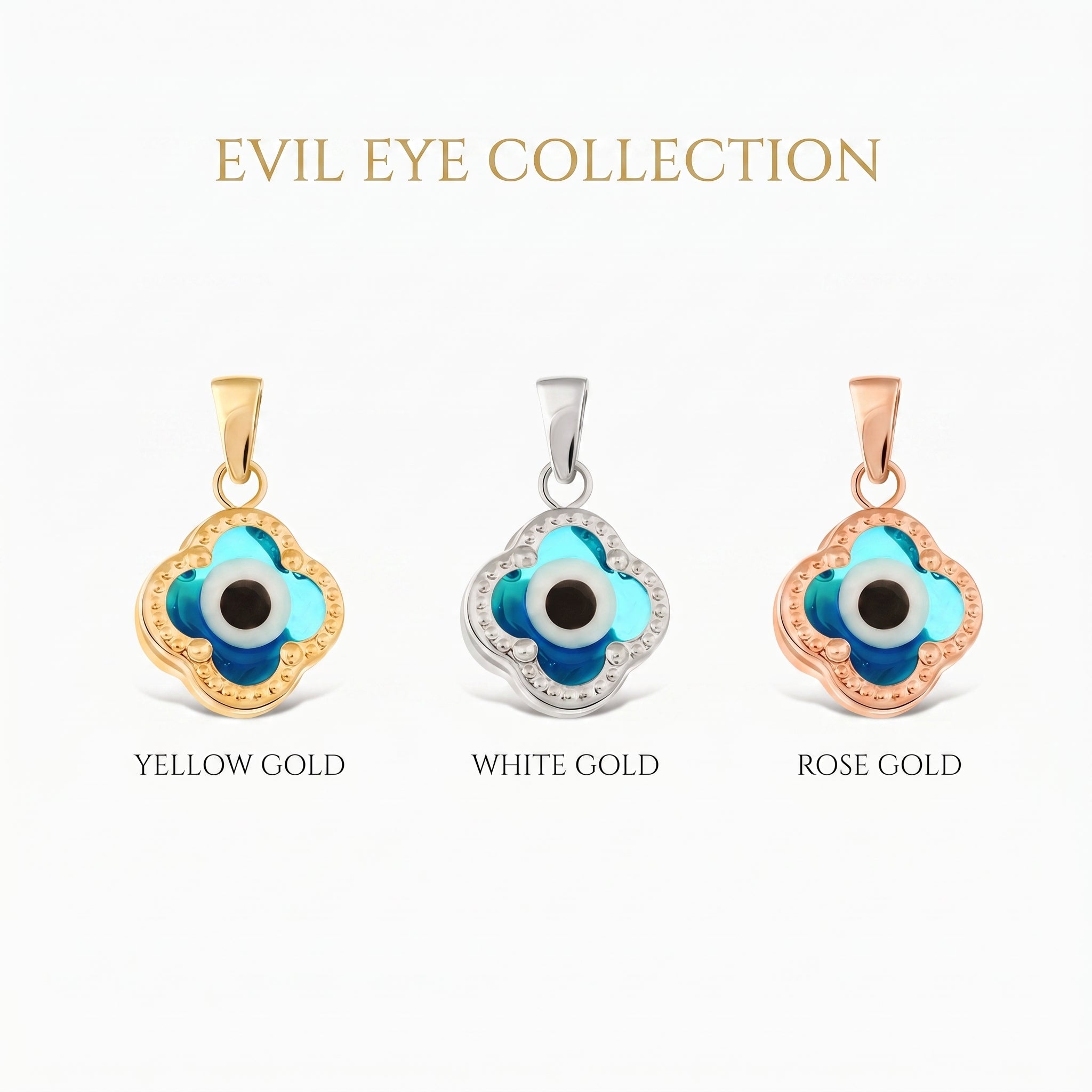 Evil Eye Clover Pendant