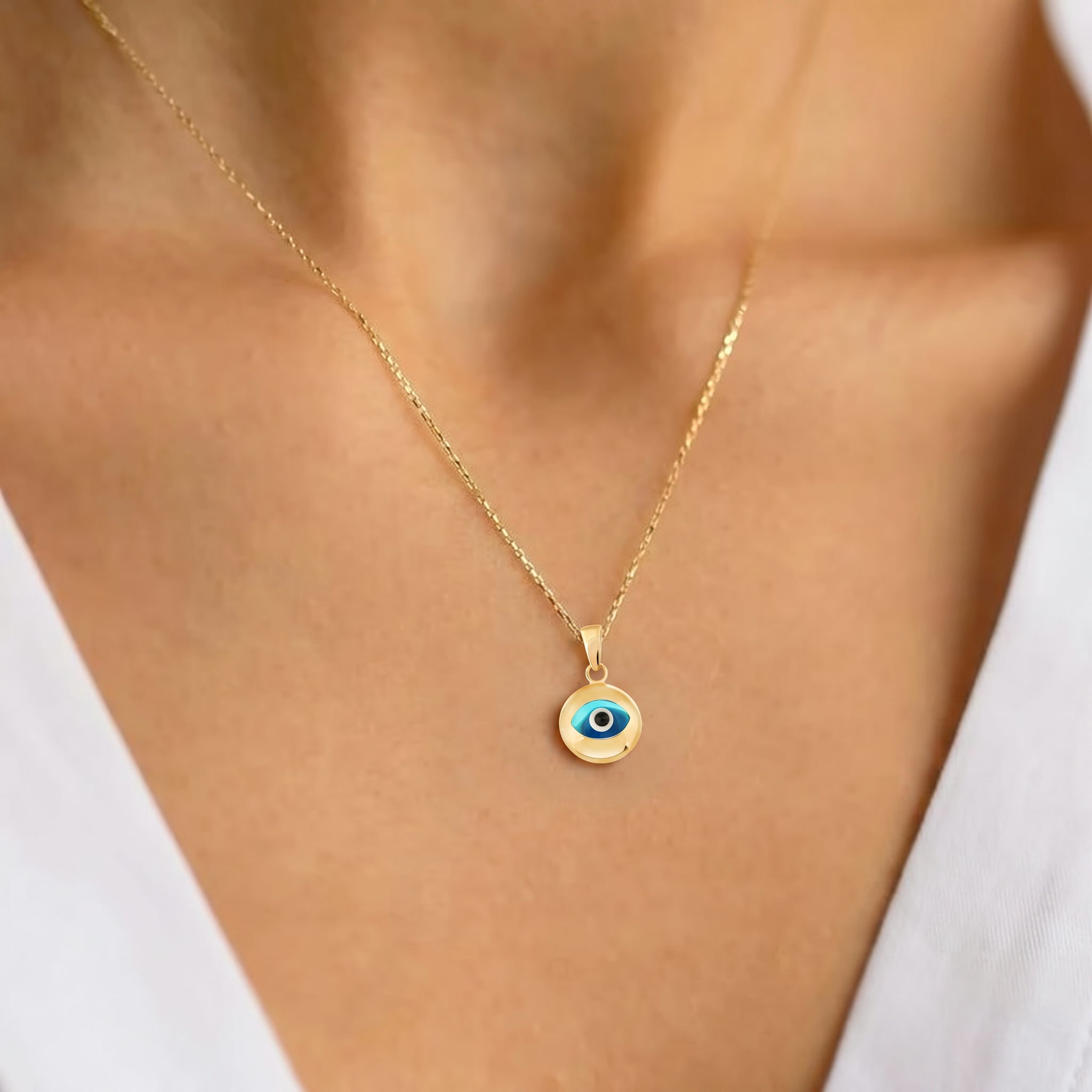 Evil Eye Round Pendant