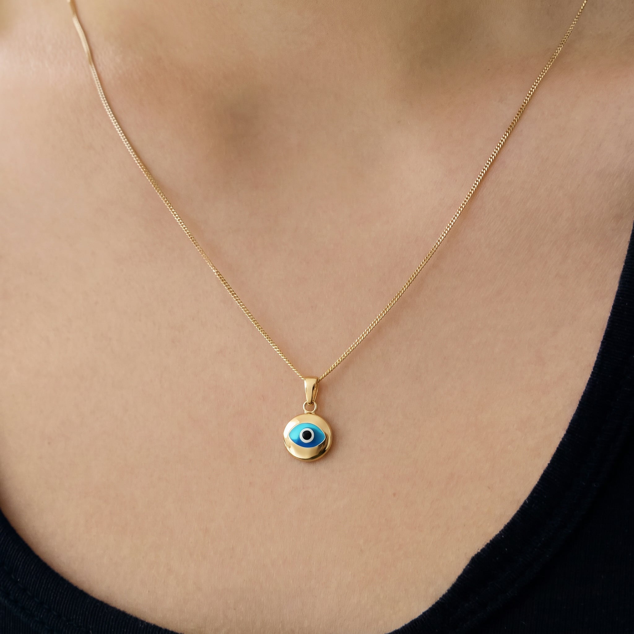 Evil Eye Round Pendant