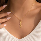 Custom Vertical Script Name Pendant