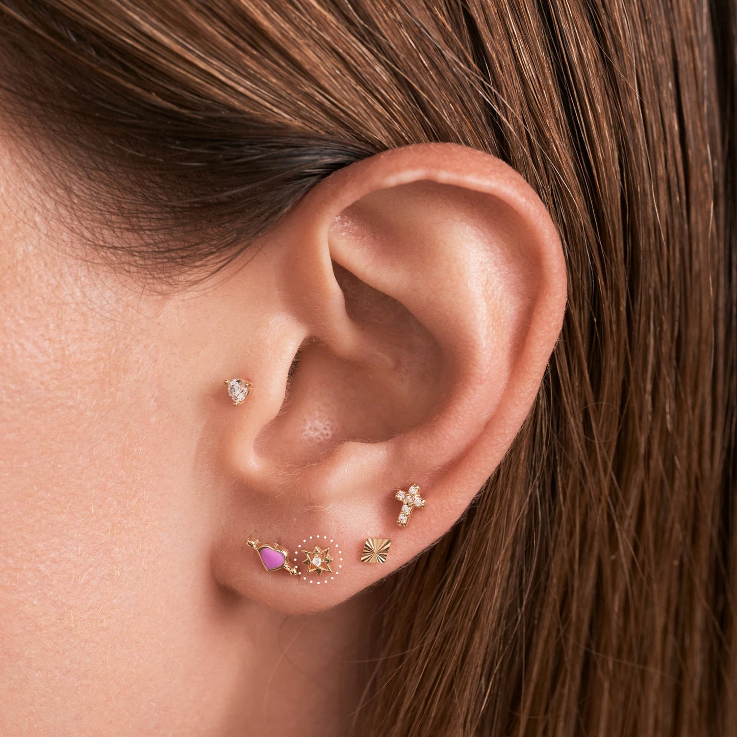 North Star Flat Back Piercing