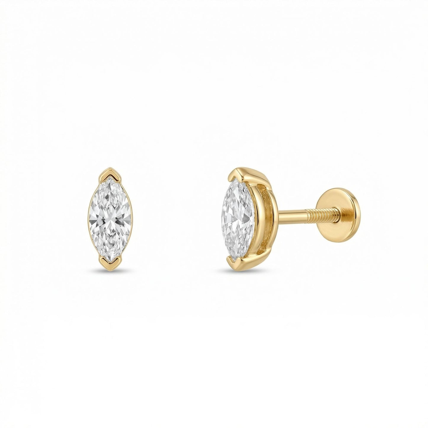 Floating Marquise Stud
