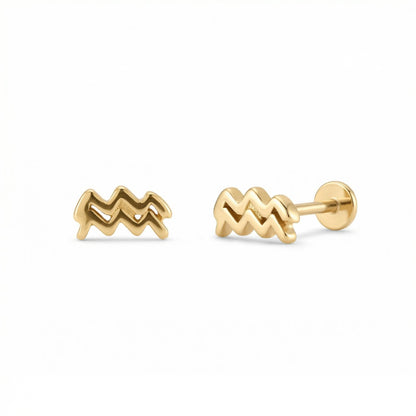 Zodiac Piercing Threaded Stud Earring