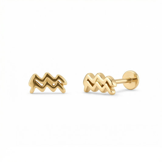 Zodiac Piercing Threaded Stud Earring