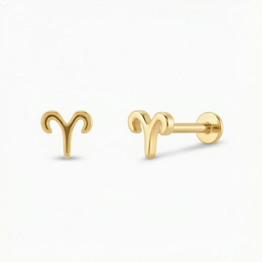 Zodiac Threaded Stud Earring