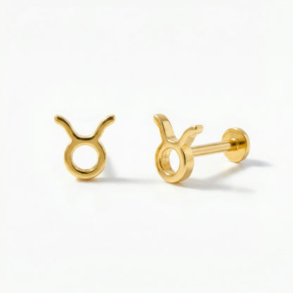 Zodiac Piercing Threaded Stud Earring