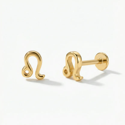 Zodiac Threaded Stud Earring