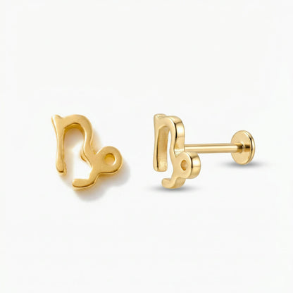 Zodiac Piercing Threaded Stud Earring