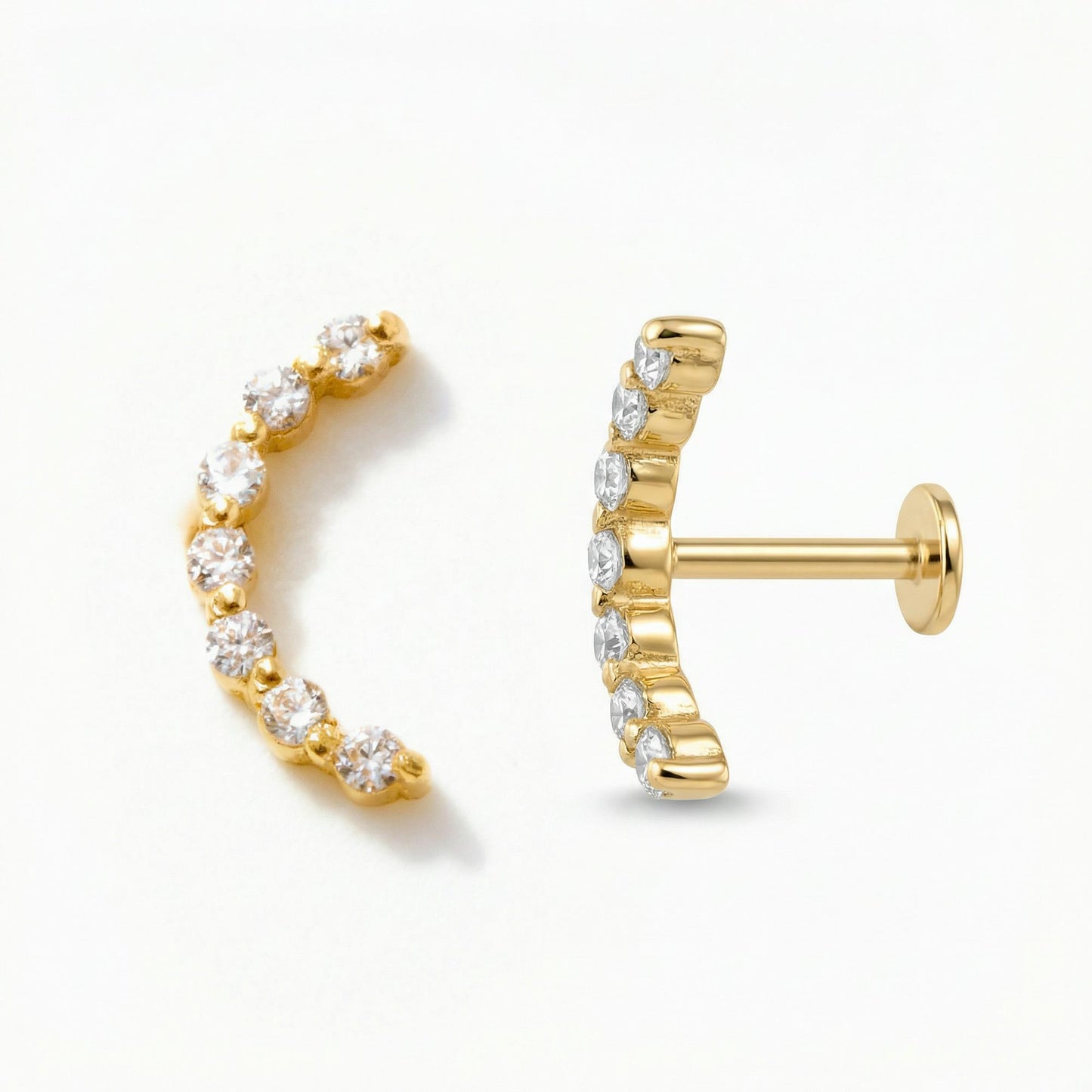 Curved Bar Piercing Stud