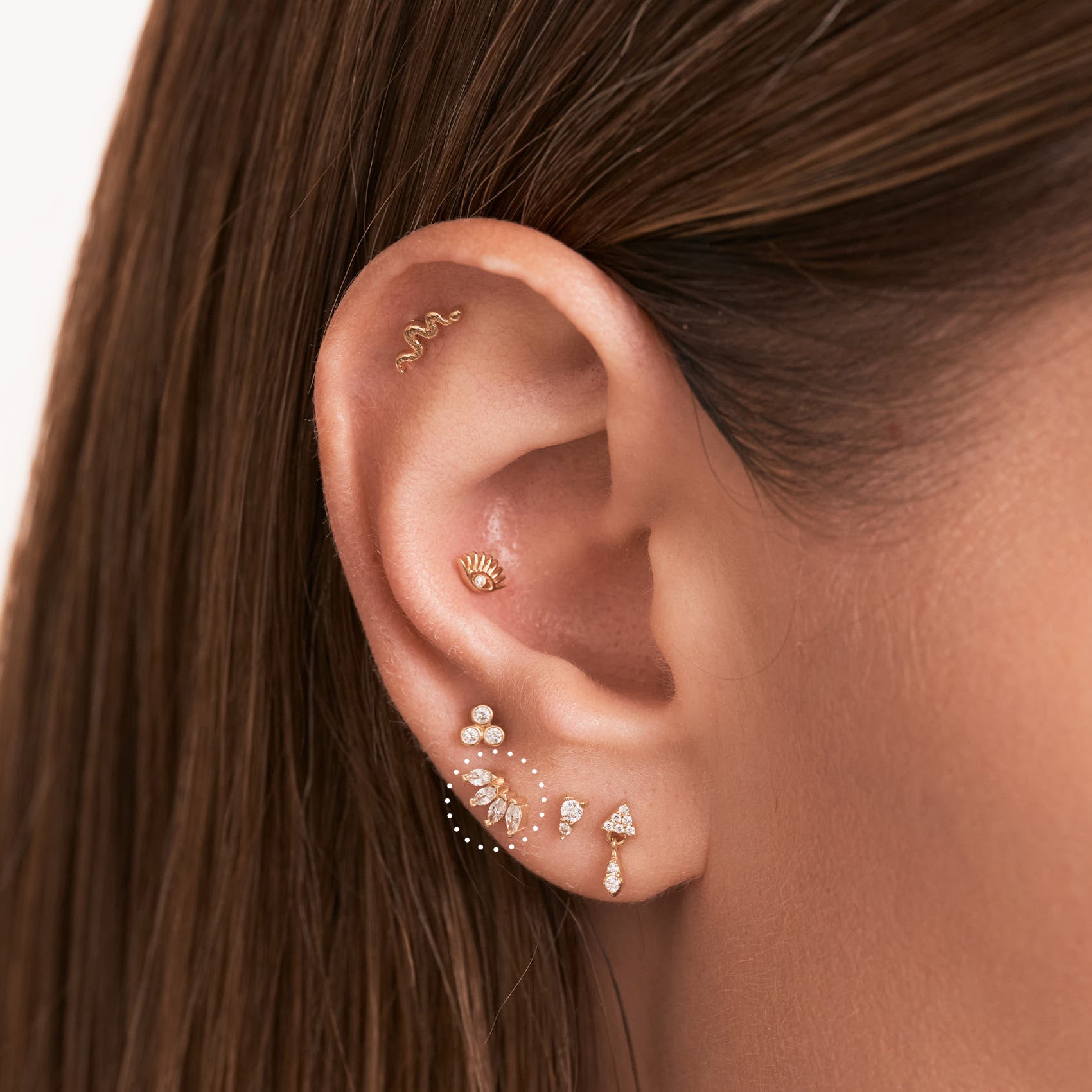 Marquise Piercing Stud Earring